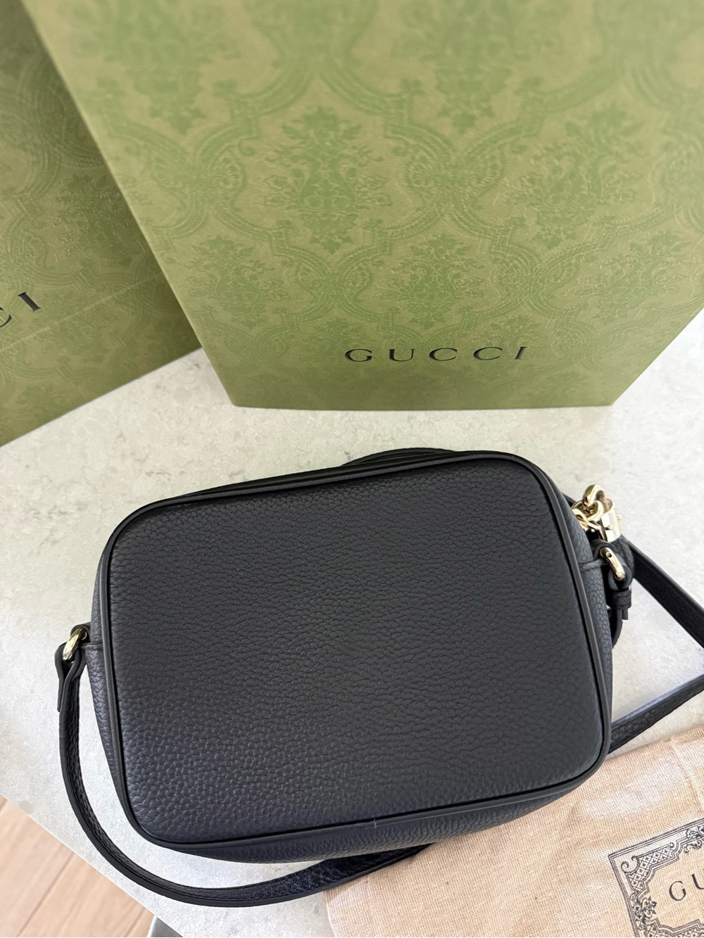 Gucci Black Soho Leather Tassel Crossbody Bag - Picture 6 of 13